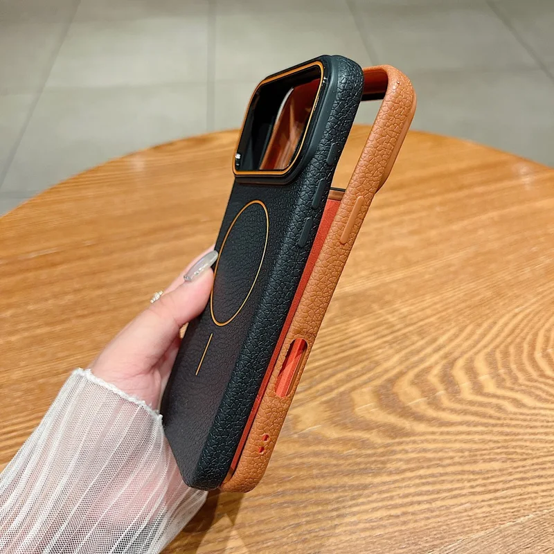 Luxury magnetic case on an iPhone