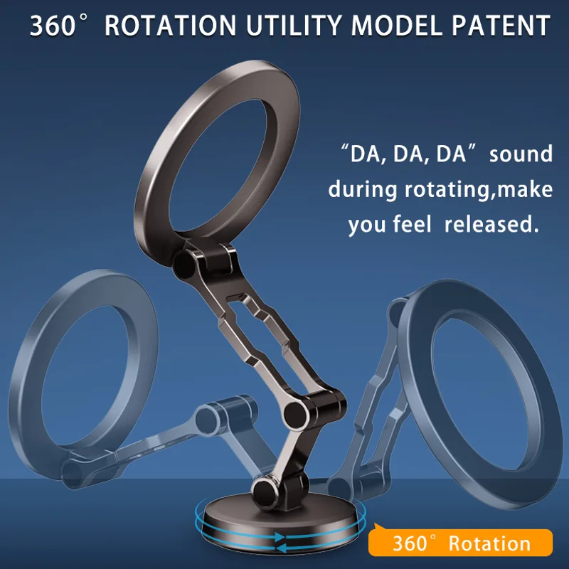 360° rotating magnetic phone mount detail