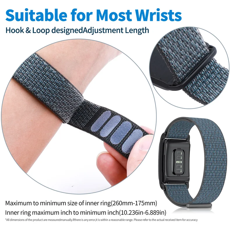 Adjustable hook-and-loop Mi Band strap