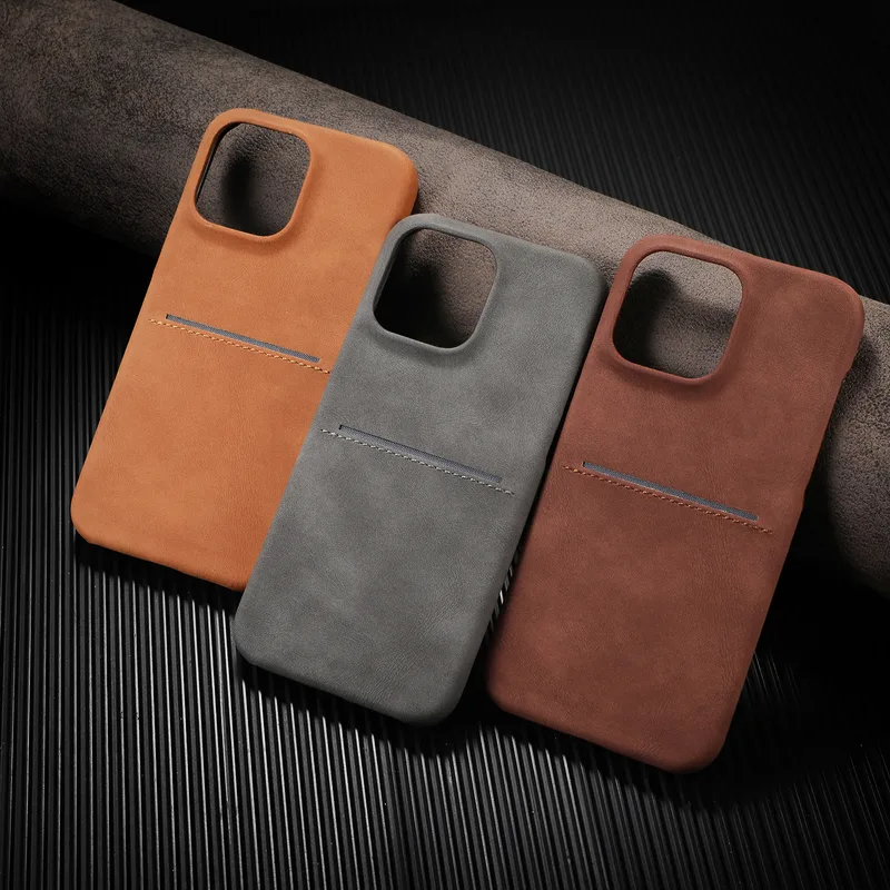 Suede card-holder case colour range