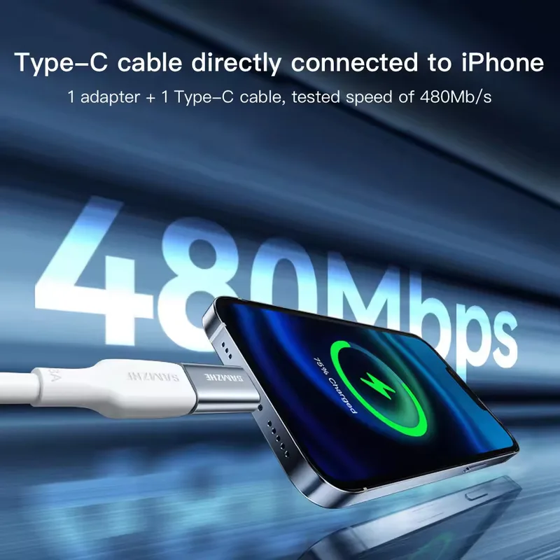 USB-C to Lightning 480Mbps adapter